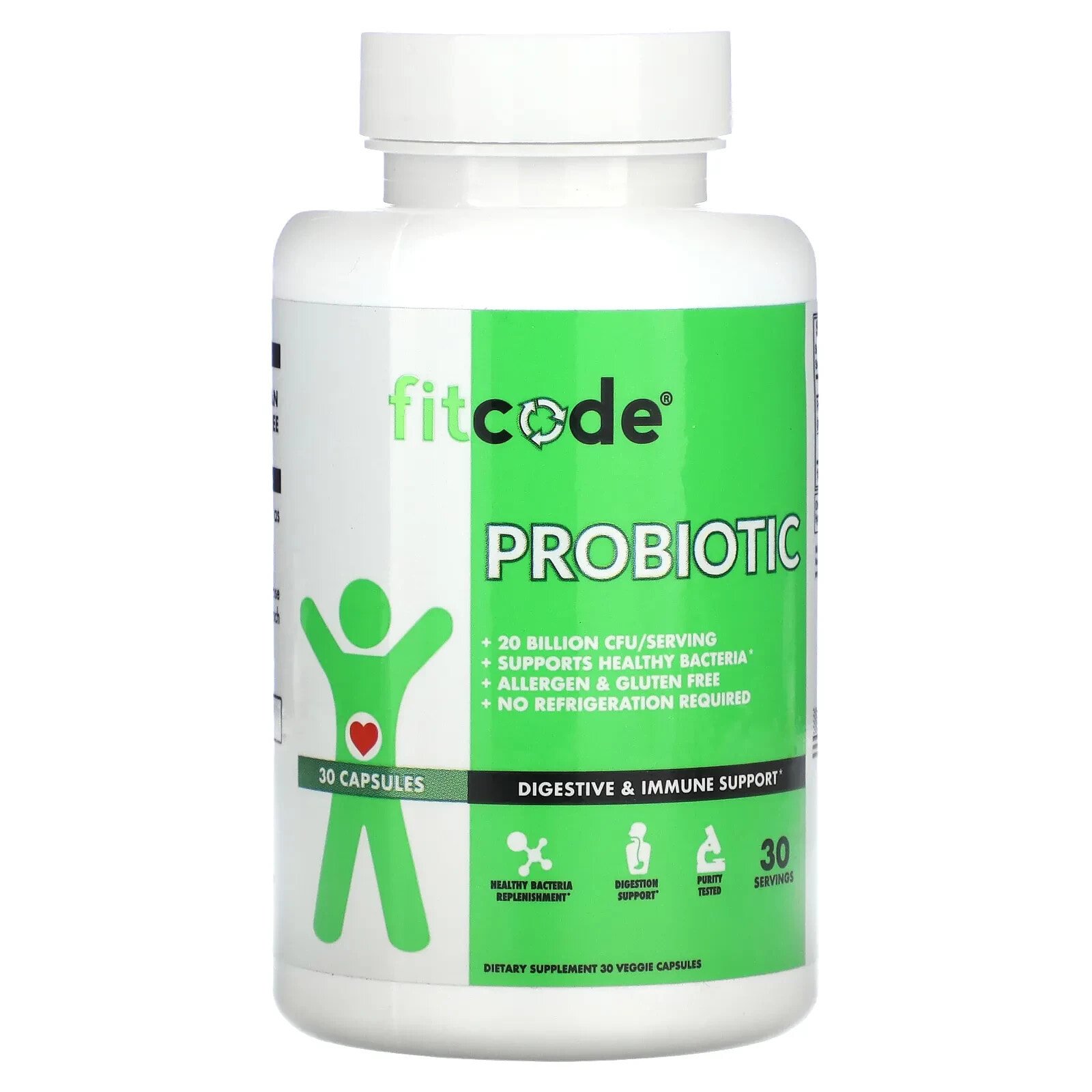 Купить FITCODE Пробиотик, 30 капсул выгодно на Beautery - код 57265