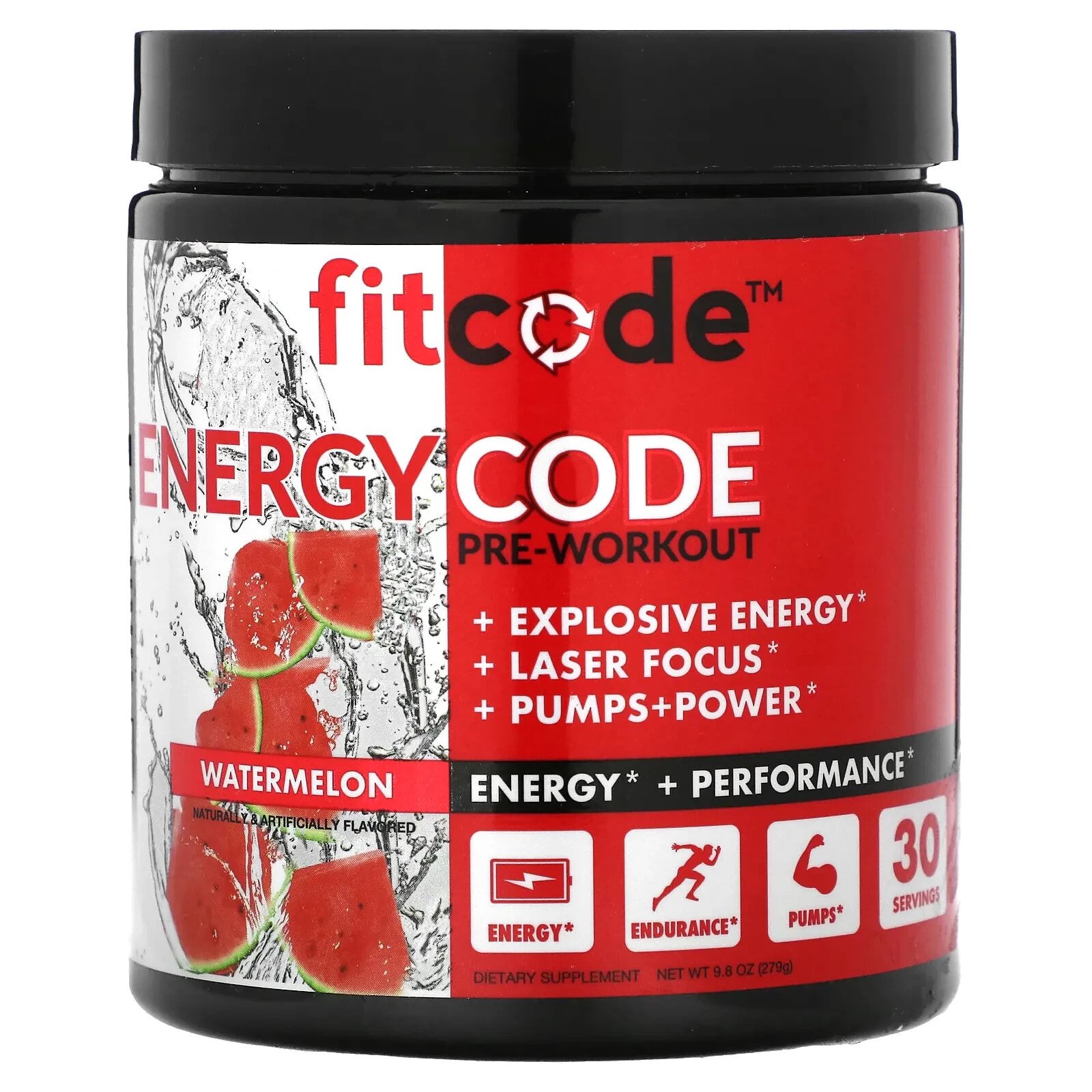 Купить FITCODE Предтренировочный комплекс Energy Code Арбуз, 279 г ...