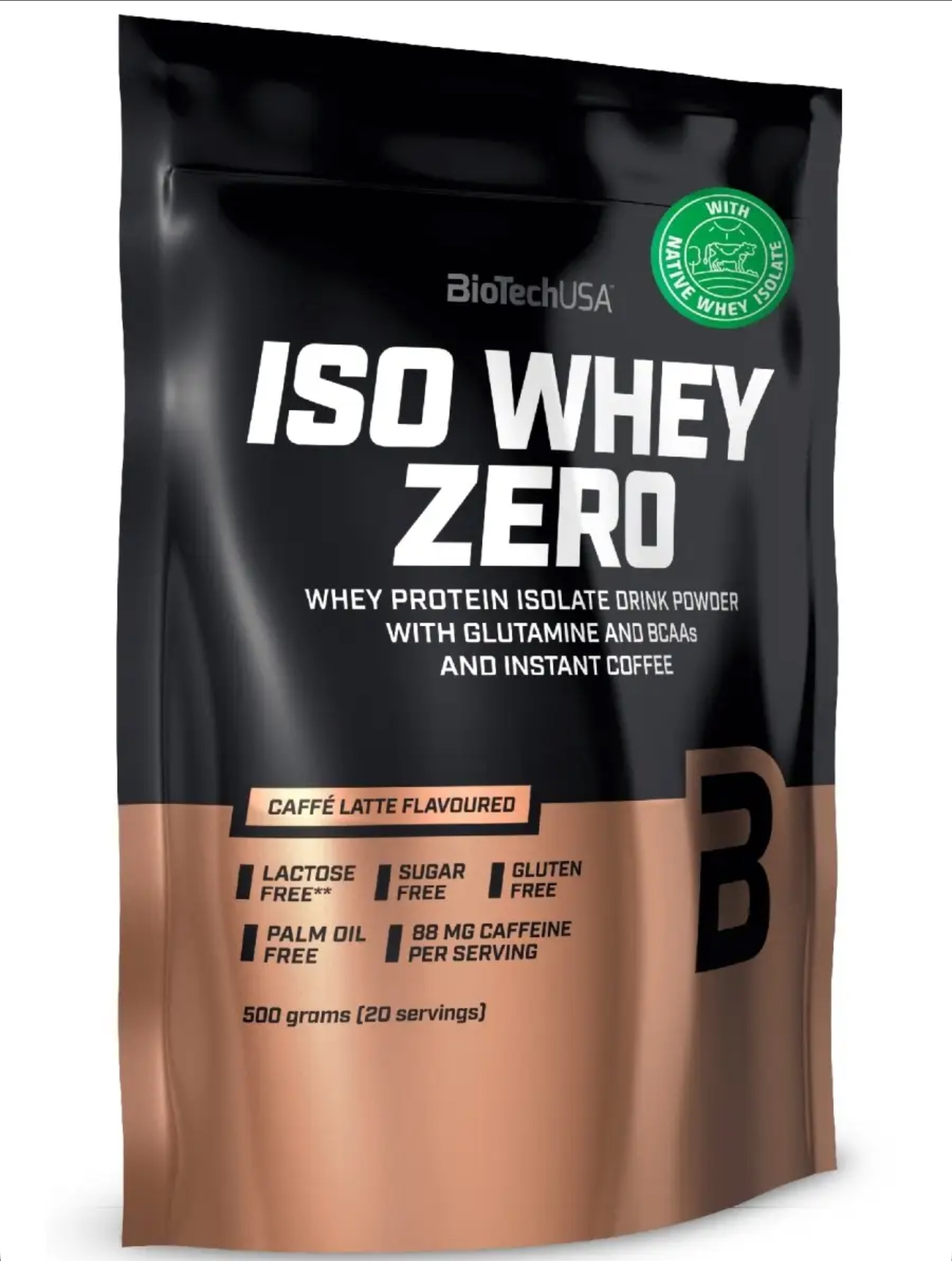 Купить BioTech Сывороточный протеин изолят Iso Whey Zero LF Латте, 500 ...