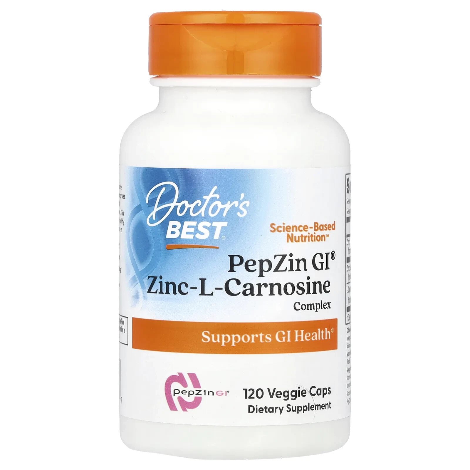 Купить Doctor's Best PepZin GI®, комплекс с цинк-L-карнозином, 120 ...